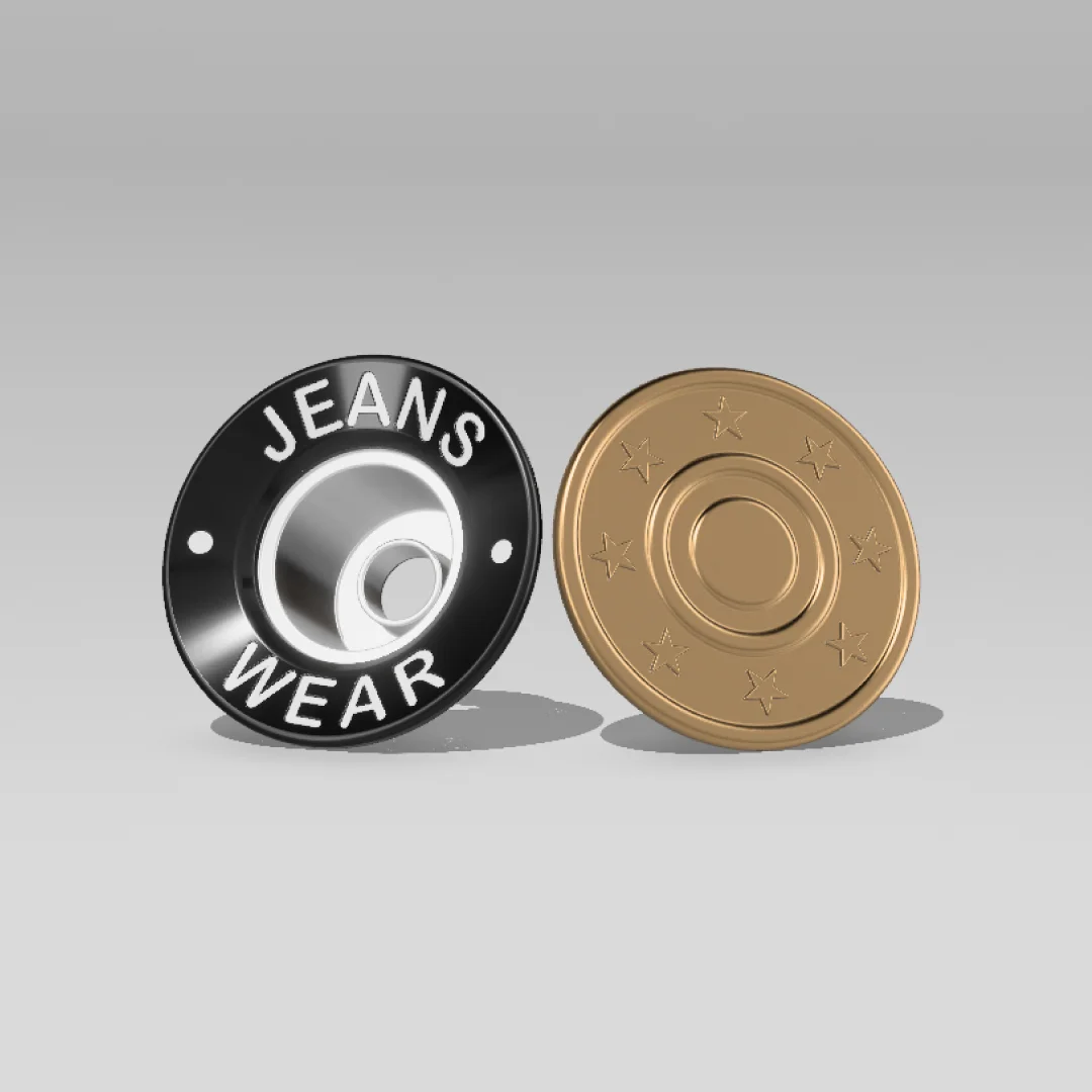 Brass Jeans Buttons