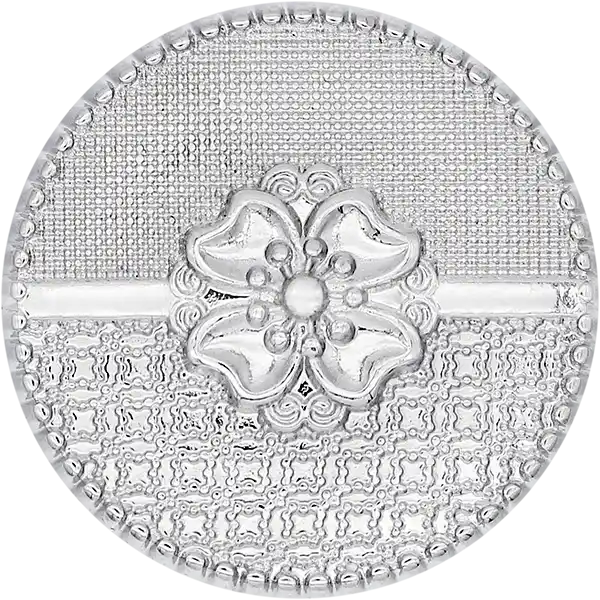  BLZ50 - Floral Pattern Metal Button