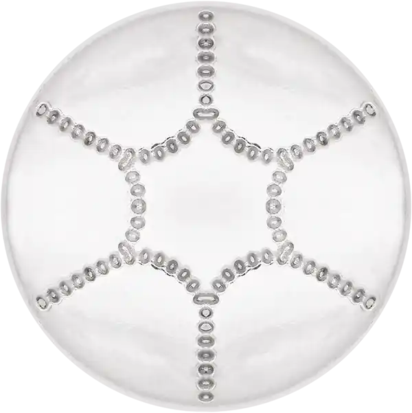  BLZ71 - Striped Patterned Half Dome Button