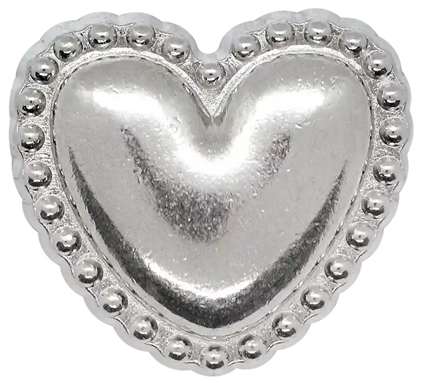  BLZ109 - Heart Shapre Metal Button