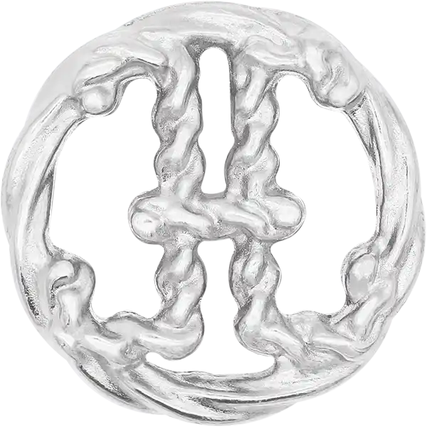  BLZ112 - Rope Textured Hollow Metal Buttons