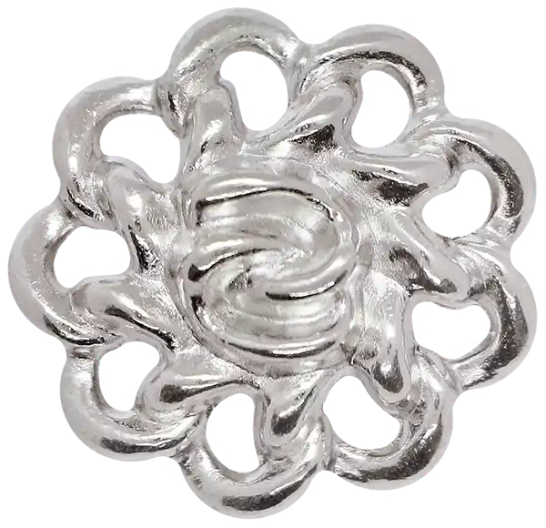  BLZ115 - Flower Design Metal Sewing Button