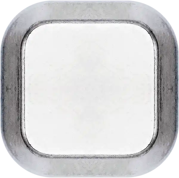  BLZ120 - Square Button with Rounded Corners and Hem