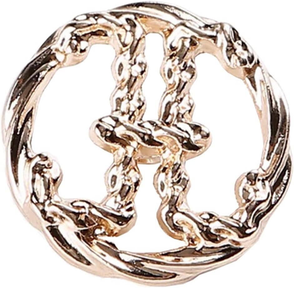  BLZ112 - Rope Textured Hollow Metal Buttons